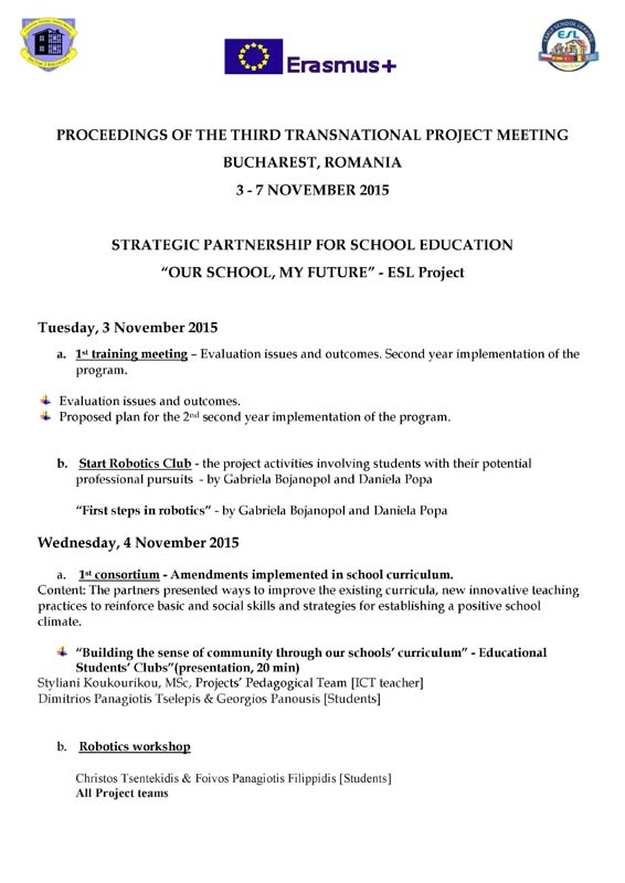 Third TPM: Consortium Proceedings